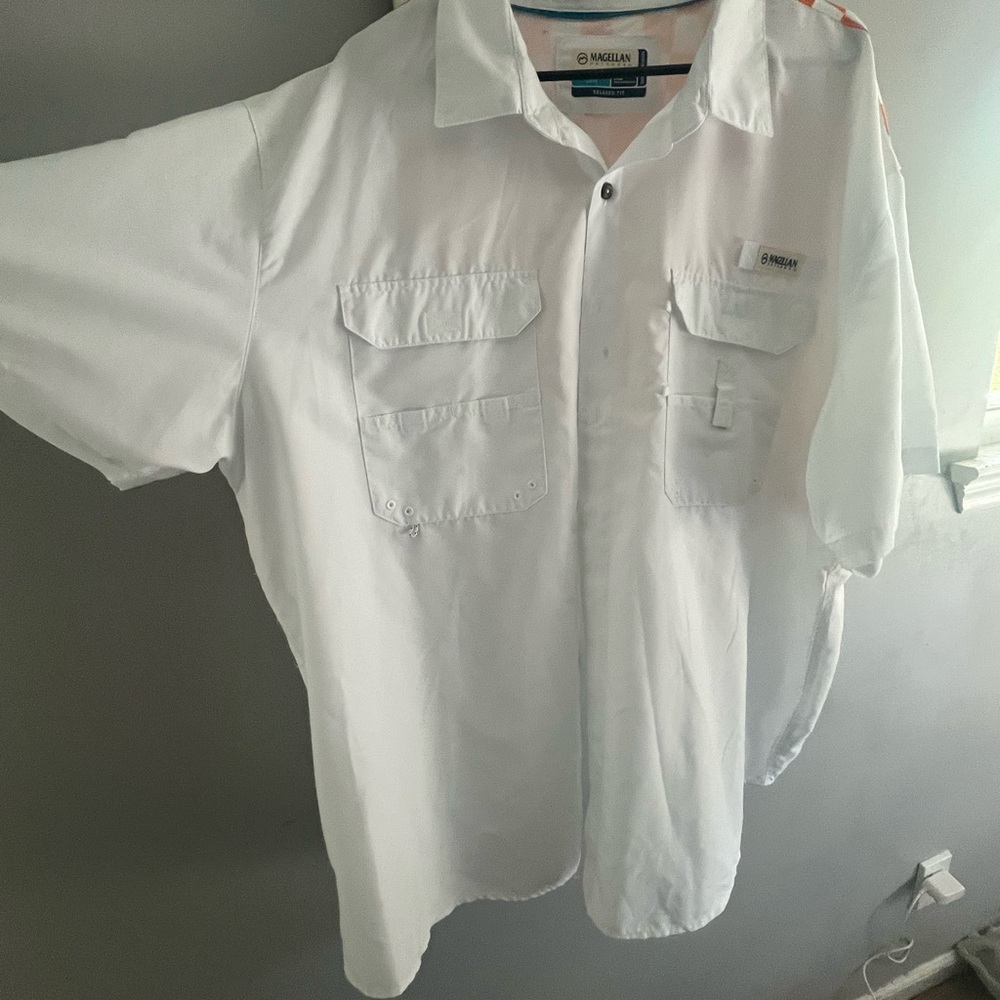 Magellan Outdoors Men's Classic White Button Down Shirt